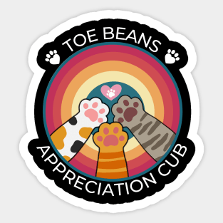 Toe Beans Appreciation Club Sticker